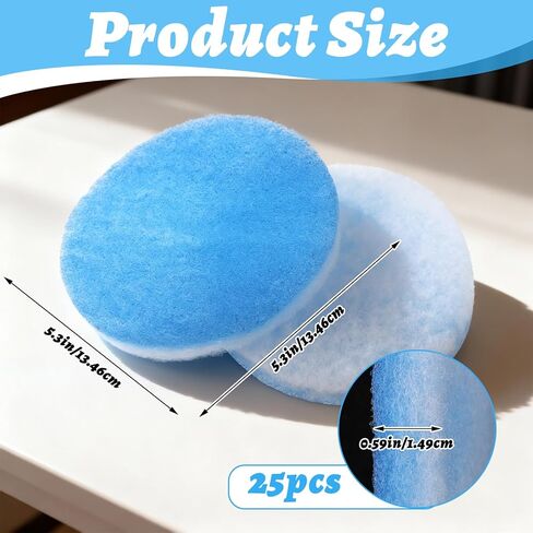25 Pack RV Air Conditioner Filter 5.25 Inch Round RV AC Vent Filter Replacement, MERV 8 Rated, Blue and White in Kuwait