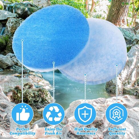 25 Pack RV Air Conditioner Filter 5.25 Inch Round RV AC Vent Filter Replacement, MERV 8 Rated, Blue and White in Kuwait