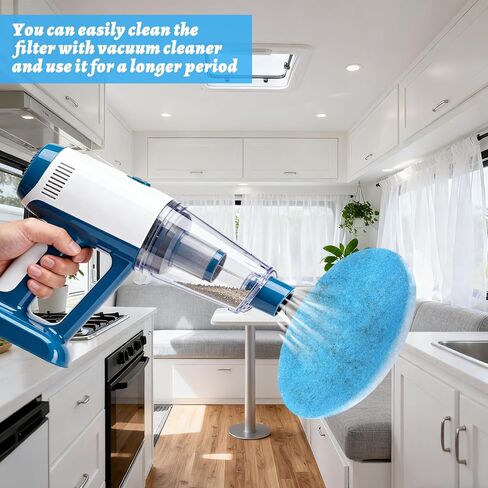 25 Pack RV Air Conditioner Filter 5.25 Inch Round RV AC Vent Filter Replacement, MERV 8 Rated, Blue and White in Kuwait