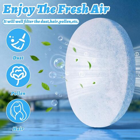 25 Pack RV Air Conditioner Filter 5.25 Inch Round RV AC Vent Filter Replacement, MERV 8 Rated, Blue and White in Kuwait