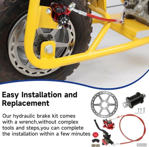 Mini Bike Hydraulic Brakes Kit Replacement for Baja Doodle Bug DB30 Blitz Dirt Bug Predator 79cc 97cc 2.8hp, Mini Bike Brake Caliper with Rear Disc Brake Rotor Master Cylinder Chain Tensioner in Kuwait