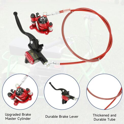 Mini Bike Hydraulic Brakes Kit Replacement for Baja Doodle Bug DB30 Blitz Dirt Bug Predator 79cc 97cc 2.8hp, Mini Bike Brake Caliper with Rear Disc Brake Rotor Master Cylinder Chain Tensioner in Kuwait