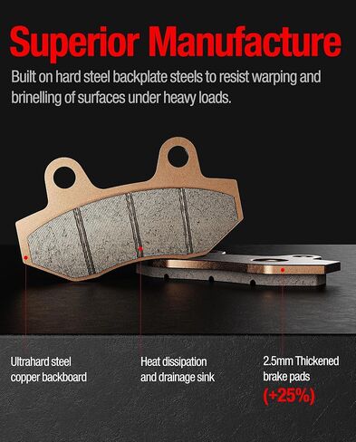 وسادات فرامل ملبدة لـ Surron Ultra Bee، مجموعة وسادات فرامل قرصية أمامية وخلفية معدنية للدراجة الترابية Surron Ultrabee/Sur Ron Ultra bee (قطعتان) in Kuwait