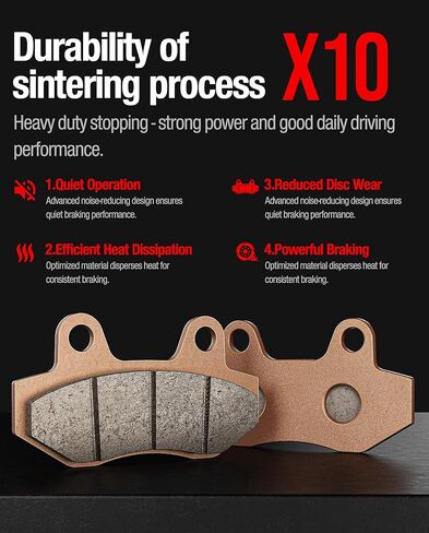 وسادات فرامل ملبدة لـ Surron Ultra Bee، مجموعة وسادات فرامل قرصية أمامية وخلفية معدنية للدراجة الترابية Surron Ultrabee/Sur Ron Ultra bee (قطعتان) in Kuwait