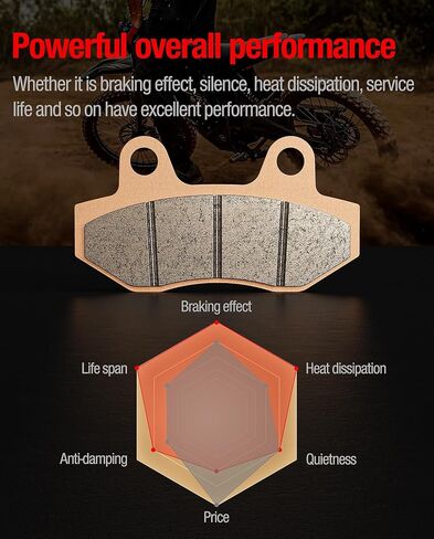 وسادات فرامل ملبدة لـ Surron Ultra Bee، مجموعة وسادات فرامل قرصية أمامية وخلفية معدنية للدراجة الترابية Surron Ultrabee/Sur Ron Ultra bee (قطعتان) in Kuwait