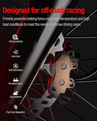 وسادات فرامل ملبدة لـ Surron Ultra Bee، مجموعة وسادات فرامل قرصية أمامية وخلفية معدنية للدراجة الترابية Surron Ultrabee/Sur Ron Ultra bee (قطعتان) in Kuwait