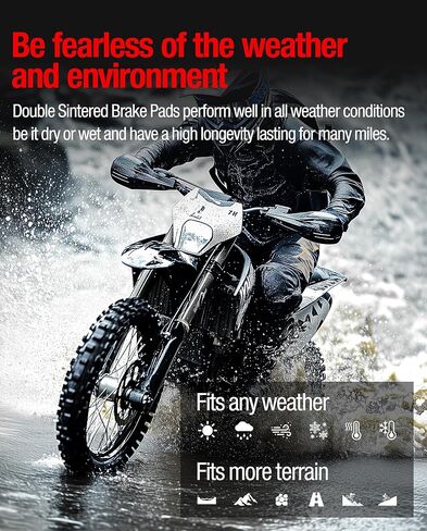 وسادات فرامل ملبدة لـ Surron Ultra Bee، مجموعة وسادات فرامل قرصية أمامية وخلفية معدنية للدراجة الترابية Surron Ultrabee/Sur Ron Ultra bee (قطعتان) in Kuwait