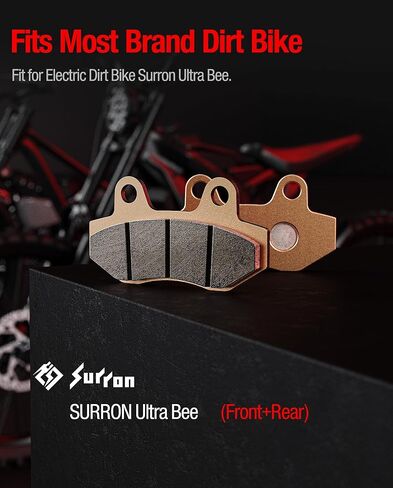 وسادات فرامل ملبدة لـ Surron Ultra Bee، مجموعة وسادات فرامل قرصية أمامية وخلفية معدنية للدراجة الترابية Surron Ultrabee/Sur Ron Ultra bee (قطعتان) in Kuwait