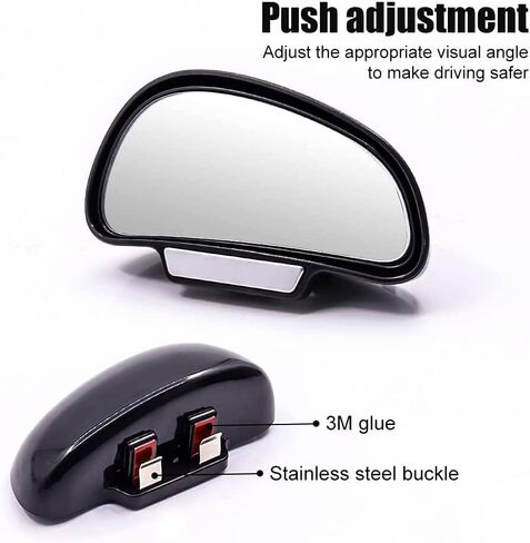 Biqing Blind Spot Mirrors for Cars LEFT,Universal Adjustable HD Glass Wide Angle Side Rearview Mirror for Safety Auxiliary Parking in Kuwait