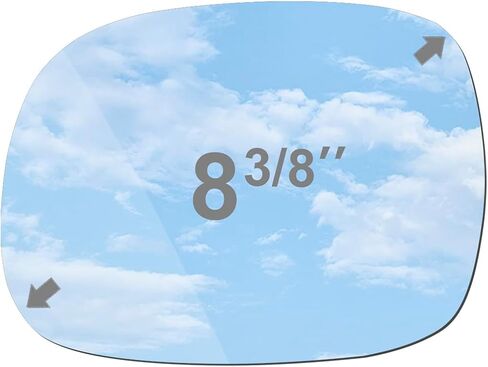 TOEMIRR Replacement Mirror Glass Driver Left Side fit for 2001-2007 Toyota Sequoia, 2000-2006 Toyota Tundra Tool-Free Installation with Adhesive Flat No Backing Plate in Kuwait