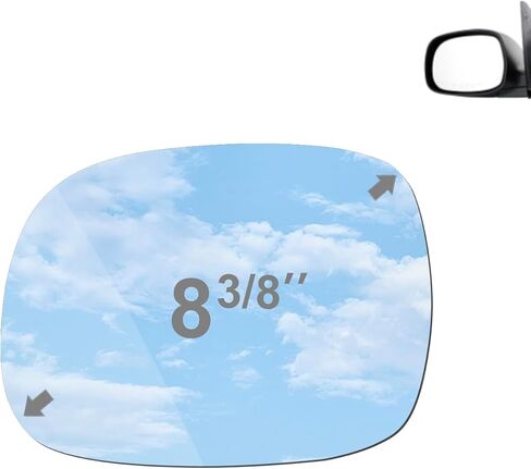 TOEMIRR Replacement Mirror Glass Driver Left Side fit for 2001-2007 Toyota Sequoia, 2000-2006 Toyota Tundra Tool-Free Installation with Adhesive Flat No Backing Plate in Kuwait