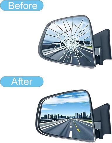 TOEMIRR Replacement Mirror Glass Driver Left Side fit for 2001-2007 Toyota Sequoia, 2000-2006 Toyota Tundra Tool-Free Installation with Adhesive Flat No Backing Plate in Kuwait