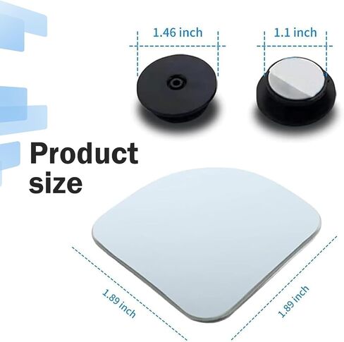 2 PCS Car Blind Spot Mirrors, Fan-shaped Wide Angle HD Convex Glass, 360 Degrees Rotatable Frameless Side Rear View Mirror, Assisted Reversing Accessory for Most Vehicles (White) in Kuwait