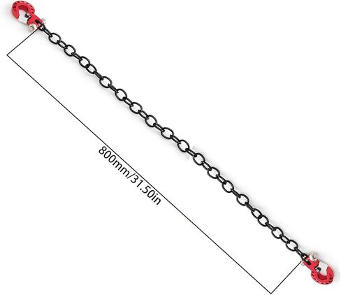 CNC Aluminum Alloy Subsize RC Tow Hook, Crawler Winch Hooks with Chain for SCX10 Tamiya D90 D110 TF2 TRX4 CC01 Etc 1/10 RC Crawler,Off-Road and Recovery Models (Red Hook with Black Chain) in Saudi Arabia