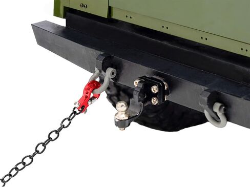 CNC Aluminum Alloy Subsize RC Tow Hook, Crawler Winch Hooks with Chain for SCX10 Tamiya D90 D110 TF2 TRX4 CC01 Etc 1/10 RC Crawler,Off-Road and Recovery Models (Red Hook with Black Chain) in Saudi Arabia