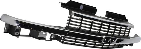 Garage-Pro Grille Assembly Compatible with Chevrolet Blazer 1998-2005/S10 Pickup 1998-2004 Horizontal Bar Insert Painted-Gray with Chrome Center Bar with Appearance Pkg in Saudi Arabia