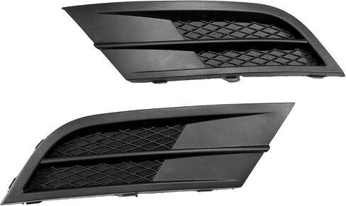Pair Black Fog Light Lamp Cover Set Front Bumper Grille Grill Assemblies Driver & Passenger Side Compatible with Volkswagen VW 2015 2016 2017 2018 Jetta, Replaces #VW1038135,VW1039135 in Kuwait
