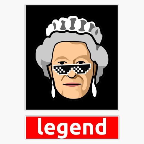 Magnet Queen Elizabeth - Famous Figure Legend Magnetic Vinyl Sticker 5" in Kuwait