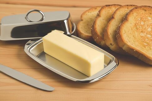 Cuisinox Stainless Steel Butter Dish with Lid, 4" x 7.5" in Kuwait