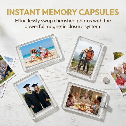 4 قطع من مشابك إطار الصورة الواقي من الشمس للسيارة من الأكريليك | حماية من الأشعة فوق البنفسجية ضد الانزلاق | 2.36x3.54 بوصة أفقي/عمودي | إطارات صغيرة مخصصة للعائلة/الحيوانات الأليفة/الصور التذكارية in Kuwait