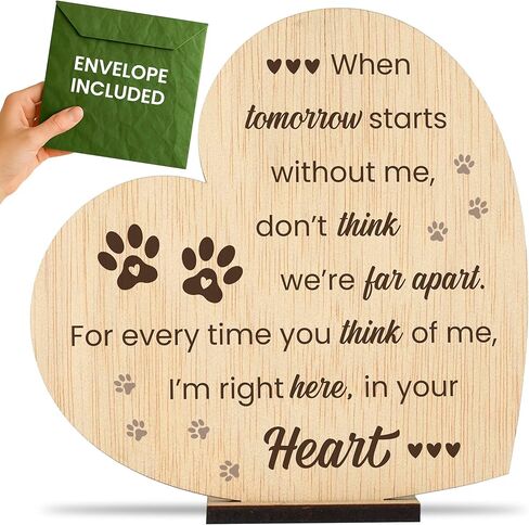 Pet Memorial Plaque for Loss of Dog or Cat Wooden Sympathy Sign in Loving Memory of a Pet Pet Bereavement & Condolence Gift in Saudi Arabia