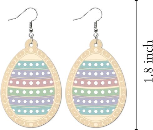 Colorful Easter Rabbit Wooden Dangle Earrings, Cute Handmade Lightweight Bunny Drop Earrings for Women, Girls, Teens, Festive Spring Jewelry for Easter, Parties, Gifts, Egg Hunt Outfit in Saudi Arabia