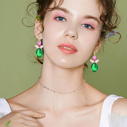 Bohemian Sparkly Crystal Pineapple Dangle Drop Earrings Rhinestone Fruit Leverback Earrings For Women in Saudi Arabia