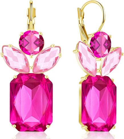Bohemian Sparkly Crystal Pineapple Dangle Drop Earrings Rhinestone Fruit Leverback Earrings For Women in Saudi Arabia