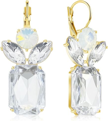 Bohemian Sparkly Crystal Pineapple Dangle Drop Earrings Rhinestone Fruit Leverback Earrings For Women in Saudi Arabia