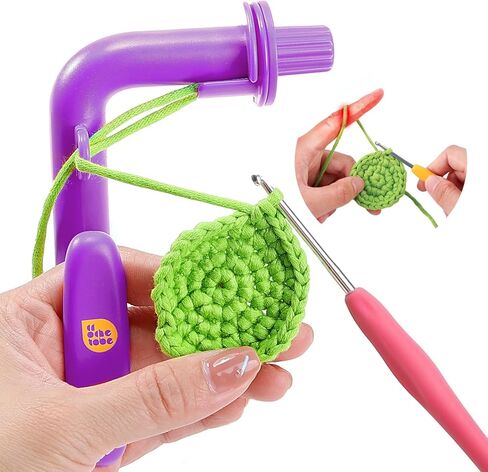 Beginner Crochet Kit - Crochet Helper with Yarn, Crochet Kit for Beginners, Crochet Holder to Learn How to Crochet and Make Magic Rings - with Step-by-Step Video Tutorials, Dinosaur Crochet Kit in Saudi Arabia