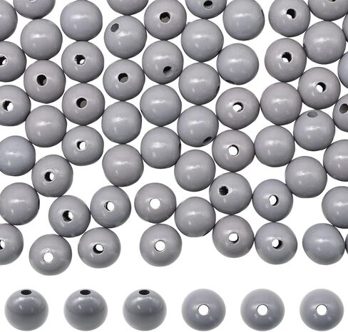 Decoendiy 100 Pieces Wood Beads for Crafts 20mm Colored Round Wooden Beads Natural Farmhouse Polished Loose Spacer Beads Wood Ball for Home Decor DIY Crafting (Navy Blue) in Saudi Arabia