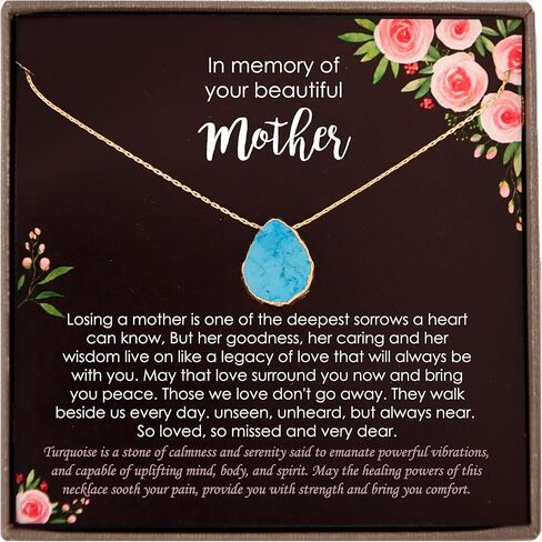 كن متمنيًا فقدان هدايا تعاطف الأم، قلادة مصنوعة يدويًا مع رسالة ذات مغزى، جاهزة لتقديم المجوهرات in Kuwait