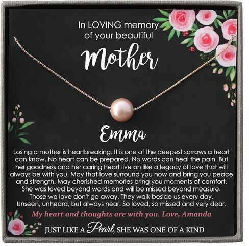 Be Wished Loss of a Mother Sympathy Gifts, Handmade Necklace with Meaningful Message, Ready to Give Jewelry in Saudi Arabia