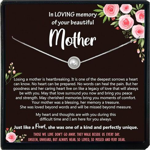 Be Wished Loss of a Mother Sympathy Gifts, Handmade Necklace with Meaningful Message, Ready to Give Jewelry in Saudi Arabia