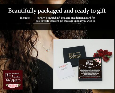 Be Wished Loss of a Mother Sympathy Gifts, Handmade Necklace with Meaningful Message, Ready to Give Jewelry in Saudi Arabia