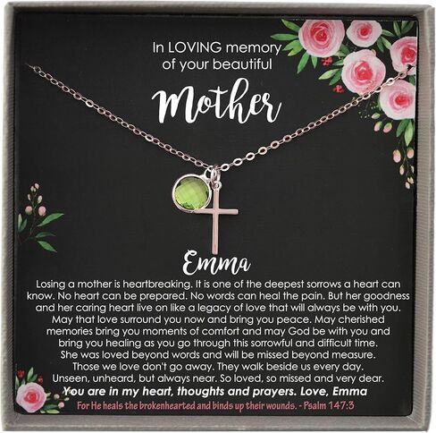 Be Wished Loss of a Mother Sympathy Gifts, Handmade Necklace with Meaningful Message, Ready to Give Jewelry in Saudi Arabia
