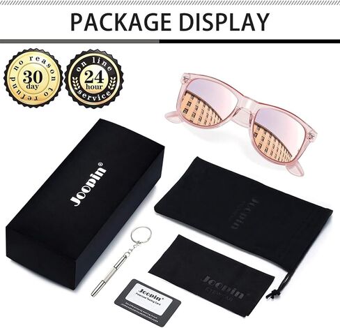 Joopin Mirrored Pink Square & Hot Pink Jackie Sunglasses Bundle, Trendy Oversized Sun Glasses Polarized UV400 Protection Designer Shades for Women Shady Rays Sunnies in Kuwait
