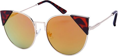 Edge I-Wear Chic Super Cat Eye Sunnies with Flat Lens 23089-FLREV in Saudi Arabia