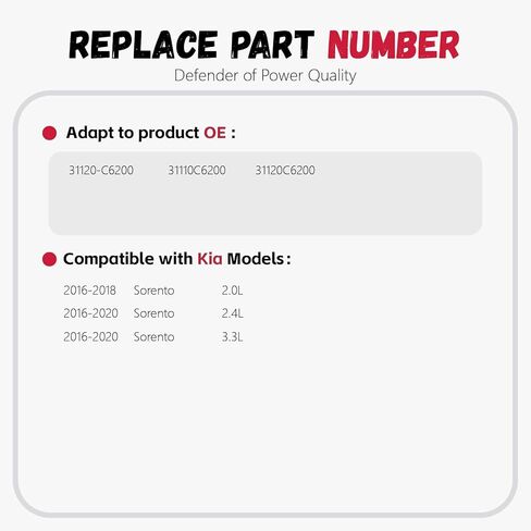 31120-C6200 /مجموعة مضخة الوقود/متوافقة مع سورينتو 2.0L 2.4L 3.3L 2016-2020 /يستبدل #31110C6200, 31120C6200 in Kuwait