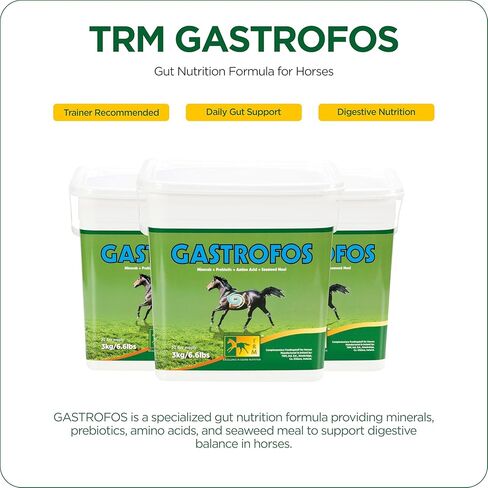 TRM Gastrofos Feed Feed مكمل الجهاز الهضمي للوقاية من ارتداد حمض القرحة والهضم الصحي | تحييد حمض المعدة - 6.6 رطل (3 كجم) - 6.6 رطل in Kuwait