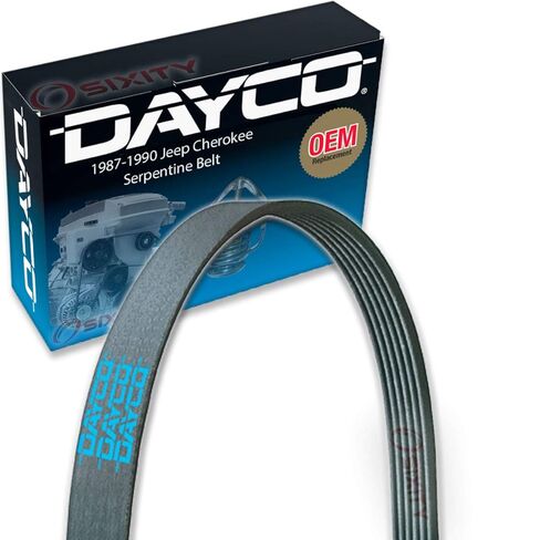 حزام سير السربنتين للمحرك الرئيسي من Dayco متوافق مع جيب شيروكي 4.0L L6 1987-1990 in Saudi Arabia