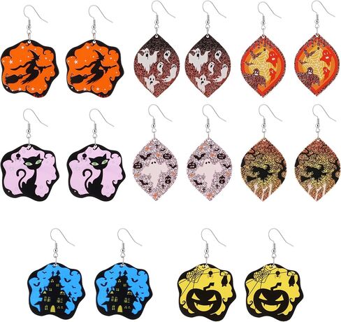 Taouzi Acrylic Earrings for Women Holiday Teardrop Dangle Earrings Set Holiday Jewelry Accessories for Women in Kuwait