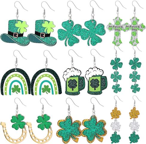 Taouzi Acrylic Earrings for Women Holiday Teardrop Dangle Earrings Set Holiday Jewelry Accessories for Women in Saudi Arabia