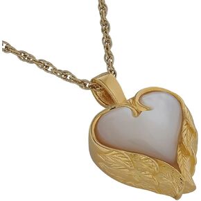 Heart Angel Wings Gold Cremation Jewelry, Sterling Silver, Pendant and Necklace for Ashes in Kuwait