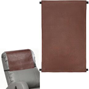 Leather Recliner Head Protector Nonslip Headrest Cover Coconut Brown Imitation Leather Non Slip Rectangle Waterproof Pad Strap for Sofa Furniture Chair Recliner Home Office 27 x 17 Inch in Kuwait