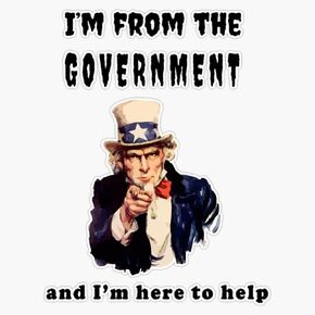 I'm from The Government and I'm Here to Help Ronald Reagan Quote Sticker Vinyl Decal Bumper Sticker 5" in Kuwait