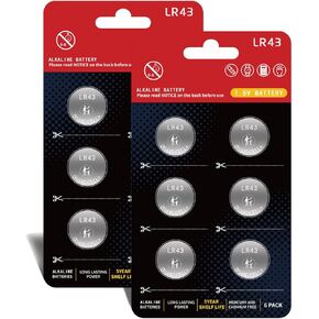 بطارية AG12 بطارية L1142 بطارية LR43 SR43 D386 D301 186 SR43 1.5 فولت بطاريات قلوية مميزة ذات عمر افتراضي 5 سنوات (12 قطعة) in Kuwait