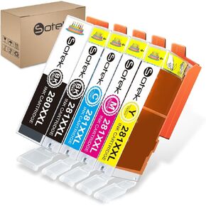 Sotek PGI-280 CLI-281 Ink Cartridge, 280 281 Ink Use with PIXMA TR7520 TR8520 TR8620 TS702 TS6120 TS6220 TS8120 TS8220 TS9120 TS9520 TS9521C Printer in Kuwait