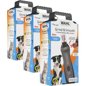 Wahl Grind & Smooth بطارية بطارية الكلب الكلب مطحنة مع نصيحة التقريب المقعر وحراسة الأظافر لزيادة السلامة وطحن الأظافر الدقيق - Model 3026333 in Kuwait