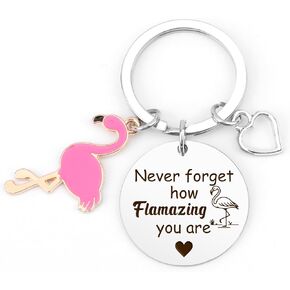 Flamingo Gifts Motivational Keychain Inspirational Cheer Up Gifts for Women Uplifting Keyring Positive Birthday Christmas Valentines Day Graduation Present for Best Friend Sister Mom in Saudi Arabia